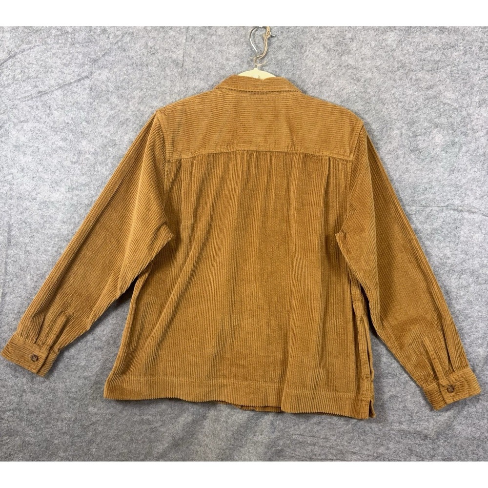 LL Bean Comfort Corduroy Shirt Womens Sz LP Saddle Brown Relaxed Fit Pockets NWT - Picture 3 of 8
